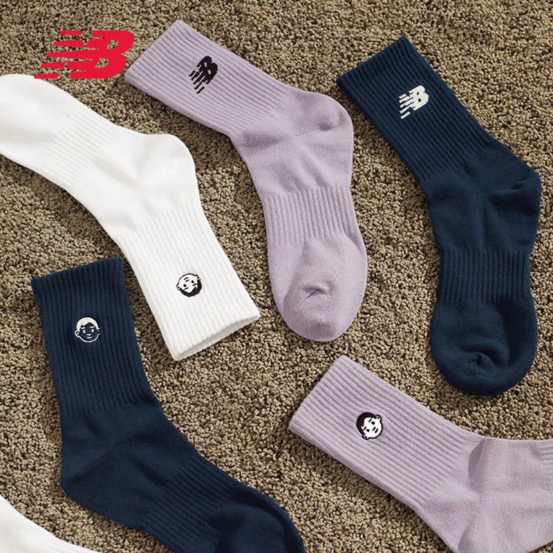 【 Hong__Store 】New Balance x Noritake Socks 中長襪 襪子 襪 白 深藍 紫