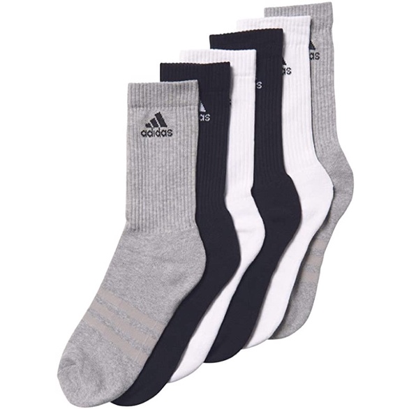 Adidas 愛迪達6雙四季款長襪短襪運動襪籃球襪中筒襪高筒襪白襪襪子男襪子女學生襪 AA2296 三葉草 logo襪