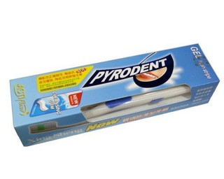【seven健康小舖】【蓓露潔Pyrodent抗牙周病專用牙膏(90ml/條) 】產地荷蘭，再送牙刷一支