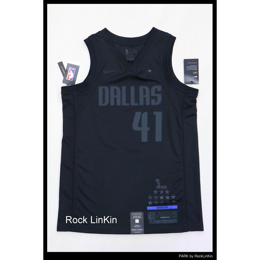 【Nike】Dirk Nowitzki MVP Swingman Jersey 小牛 獨行俠 功勳 明星 黑 電繡 球衣