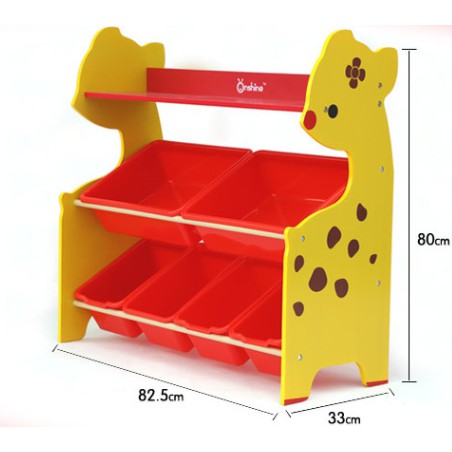 益智玩具儲物架 木製 小鹿 置物架 整理櫃 收納架