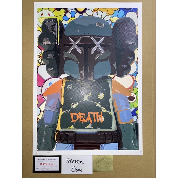 DEATH NYC 2020 限量 版畫 KAWS 星際大戰 波巴費特 賞金獵人 村上隆 潮流 塗鴉 翻玩