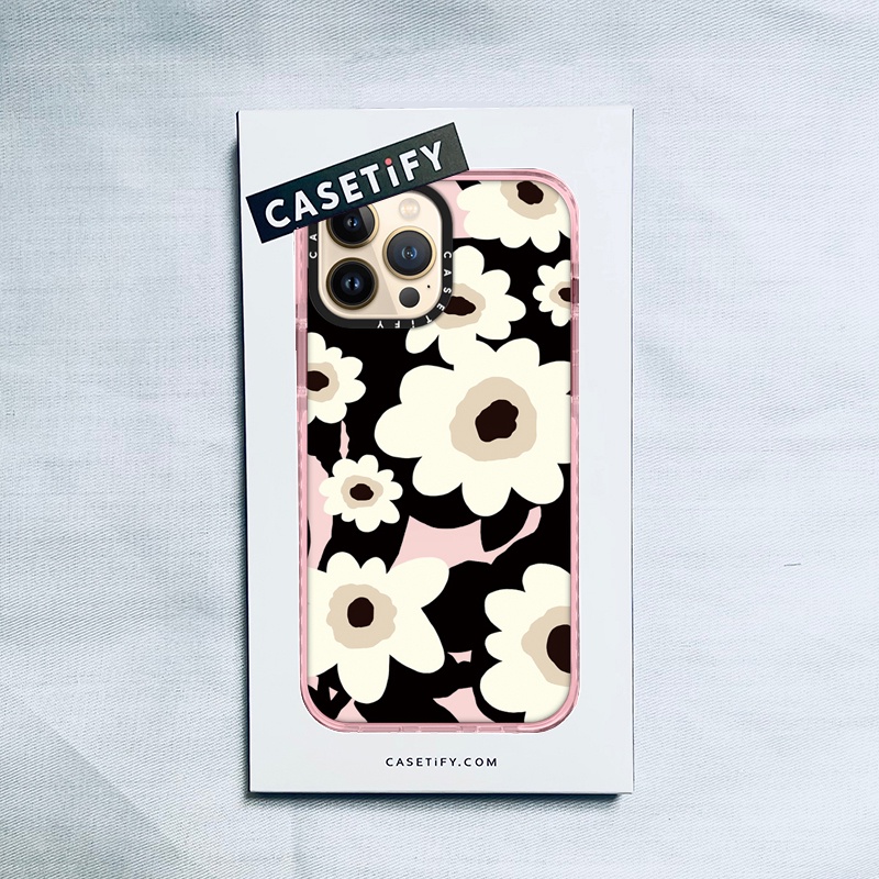 Casetify X 黑白花粉色手機殼 IPhone 14 13 12 11 Pro MAX Mini XS MAX X