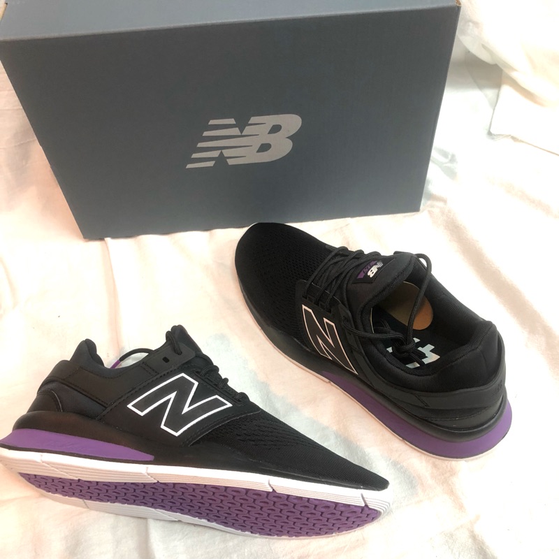 New balance 247 MS247TO 襪套 慢跑鞋 黑 紫 灰 反光