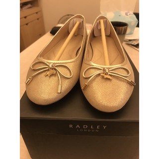 英國🇬🇧RADLEY LONDON 芭蕾舞 娃娃鞋 平底鞋 金色 僅此一雙 全新正貨