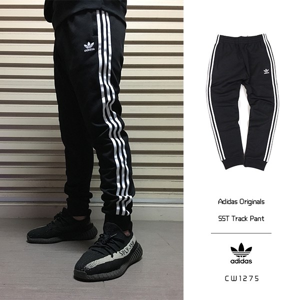 Adidas SST Track Pant 黑 白 三葉草 縮口褲 束口褲 長褲 運動 百搭 CW1275 IMPACT