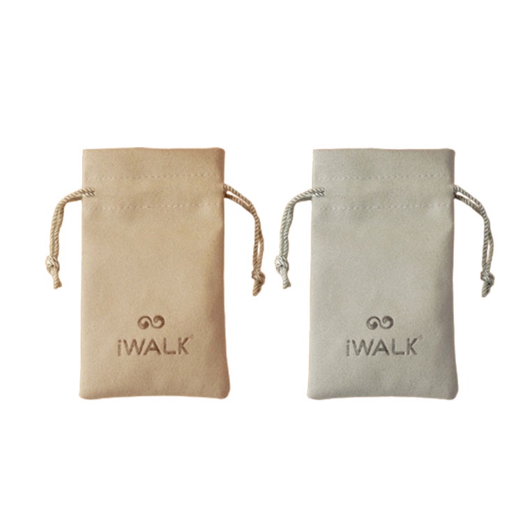 【iwalk】直插式口袋電源 專屬收納袋－奶茶色/灰色  充電線收納袋 充電器收納袋 袋子 束口袋  IWALK收納袋