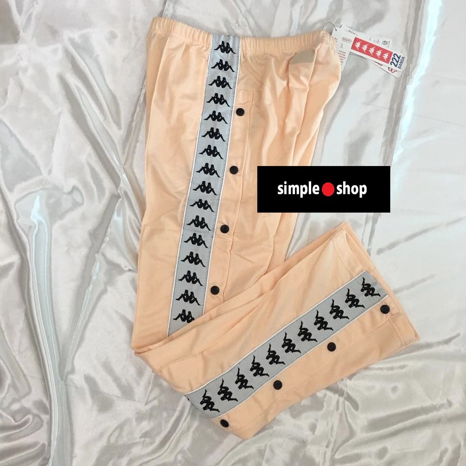 【Simple Shop】現貨 GD代言 Kappa 運動長褲 針織長褲 KAPPA串標 排扣長褲 女款