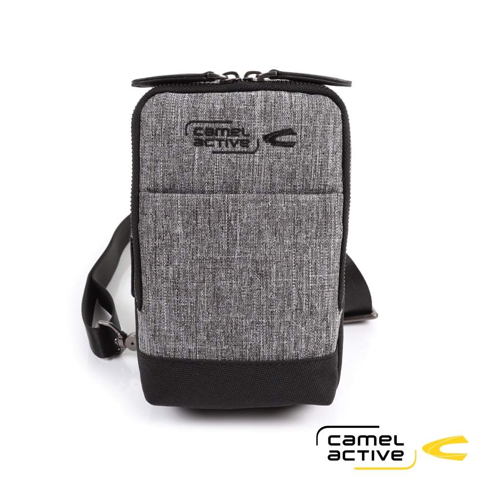 【Camel Active】James系列 休閒個性側背包-黑灰/C28C80002109