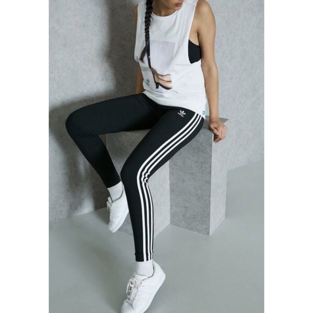 Tido_shop Adidas Originals Leggings 三線緊身內搭褲愛迪達三線褲AJ8156 | 蝦皮購物