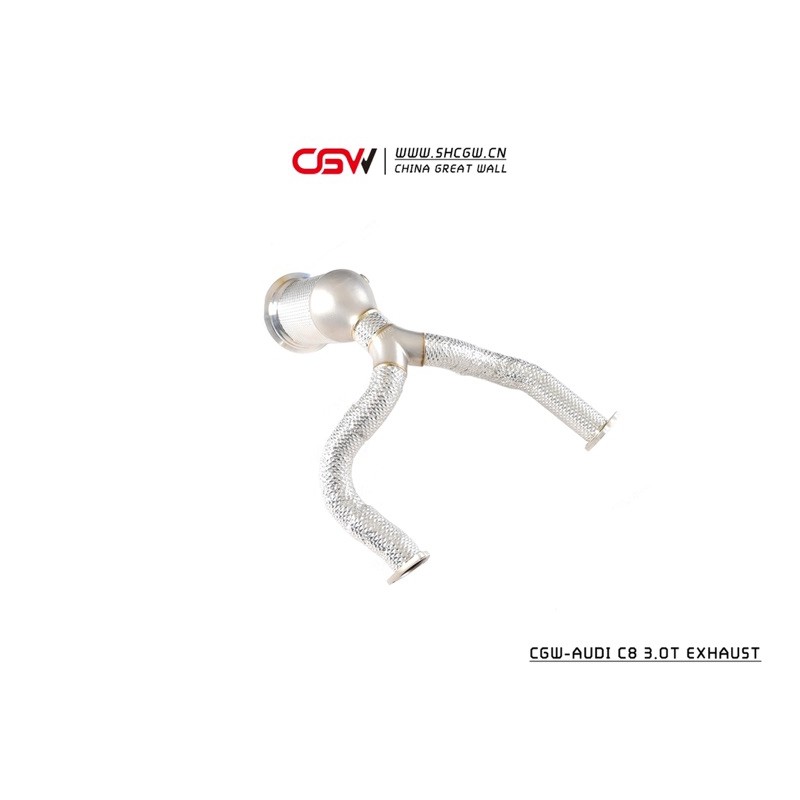 晟信 CGW 奧迪AUDI A6 C8 3.0T適用 當派 觸媒 頭段 排氣管 Downpipe