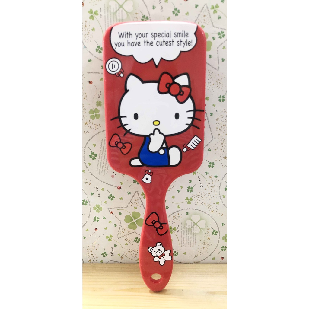 【震撼精品百貨】Hello Kitty 凱蒂貓-日本SANRIO三麗鷗 KITTY大方型梳子-紅*01995