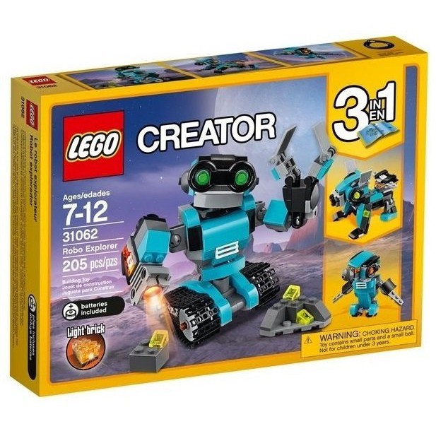 LEGO 樂高 CREATOR系列 31062 探險機器人 全新已拆 袋子有剪開