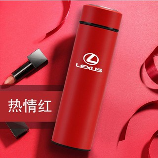 299免運 Lexus 凌志車載智能保溫杯顯示測溫度水杯子保溫杯隨手杯不銹鋼真空雷克薩斯保溫瓶時尚 蝦皮購物