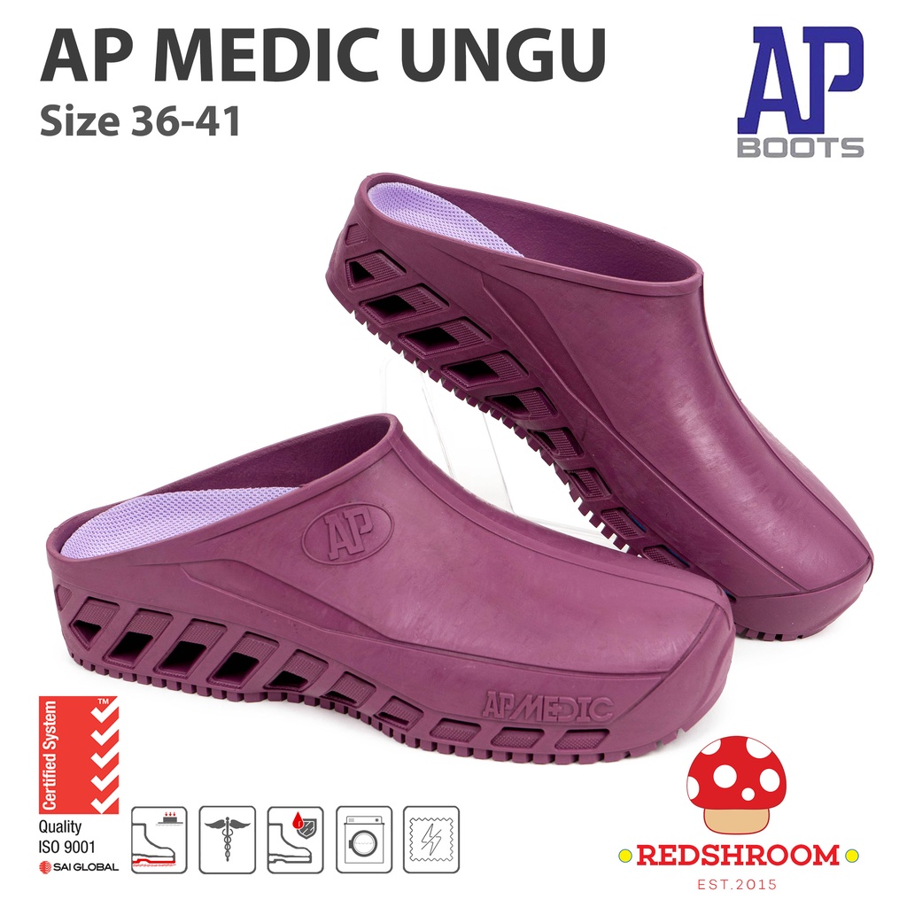 Ungu 紫色 AP MEDIC 鞋 AP 靴醫用 Ppe 無菌鞋護士醫生製服