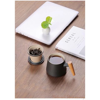 【臺灣現貨】多功能陶瓷雙層分離泡茶杯 泡茶神器 辦公室水杯 泡茶壺 便攜式茶杯 泡茶 茶葉杯 茶杯