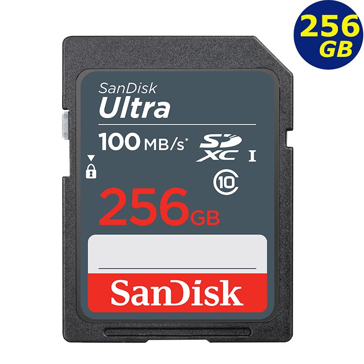 SanDisk 256GB 256G SDXC【100MB/s 灰】Ultra SD C10 UHS 相機記憶卡