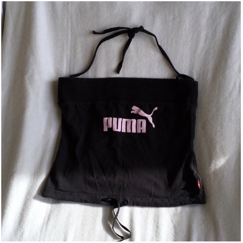 Puma降價轉售 上衣 (L)黑色 歐美 平口 小可愛 運動 健身 跳舞 戰袍 非蔡依林代言款BTS