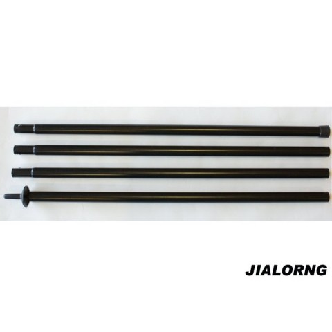 【嘉隆】TP-128 JIALORNG 四截式鐵製營柱280cm(加強版管徑25mm)黑色烤漆鐵製組合營柱