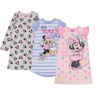 預購👍正版空運👍美國迪士尼 公主 兒童 睡衣 睡裙 三件組 米妮 MINNIE MOUSE 短袖 長袖