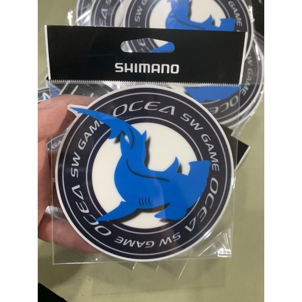 Shimano Ocea SW 藍色 鯊魚 貼紙 鎚頭鯊 硬式貼紙 防水貼紙 工具箱