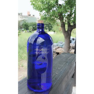 端午節曬水#曬午時 零極限-藍色玻璃瓶~清理能量瓶-1000ml(現貨)-附軟木塞#荷歐波諾波諾