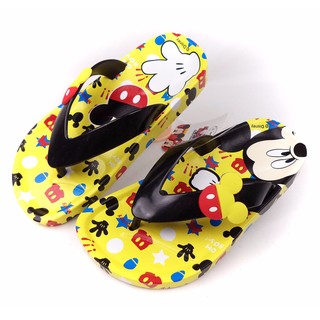 Disney迪士尼繽紛米奇不對稱Q軟兒童拖鞋.童鞋(464708)黃色27-32號