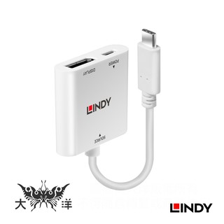 LINDY 林帝 43289 - 主動式 USB3.1 TYPE-C TO DISPLAYPORT轉接器帶PD功能