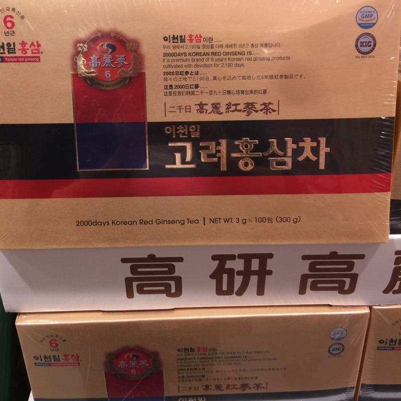 好市多代購 高研六年根韓國高麗紅蔘茶 3g X100包 蝦皮購物