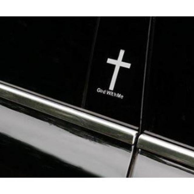 【小韻車材】基督教 耶穌 十字架 後檔貼 玻璃貼 貼紙 機車 汽車改裝 車貼