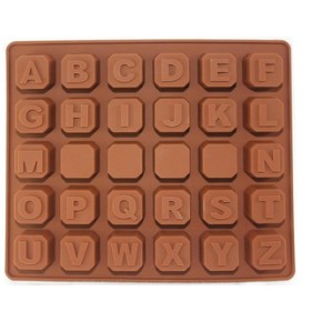 一禪種苗園-DIY巧克力手工皂冰格模 &lt; 30孔英文字母矽膠模具 巧克力模&gt;日用小幫手
