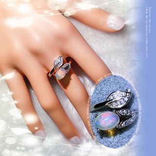 💍丸美飾戒💍天然收藏級高火彩歐珀戒指 S925純銀戒託 高火彩 歐珀 歐泊 Opal 10月誕生石 純銀歐珀7