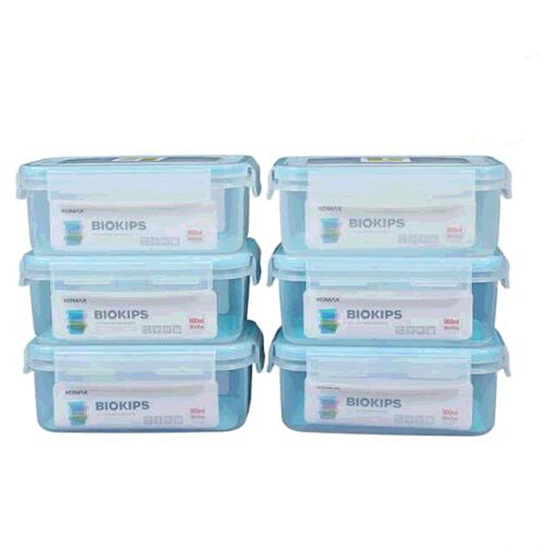 Komax 塑膠保鮮盒含蓋共12件組 長方形 容量900毫升 D130640