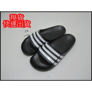 ADIDAS DURAMO SLIDE 運動拖鞋 防水 男女款 黑白 G15890 正品公司貨