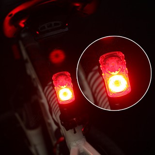 NQY-全新自行車炫彩變光尾燈：夾扣尾包燈 (USB充電後燈、爆亮LED警示燈、防水腳踏車燈) 戰狼單車包燈 輕量插扣夾