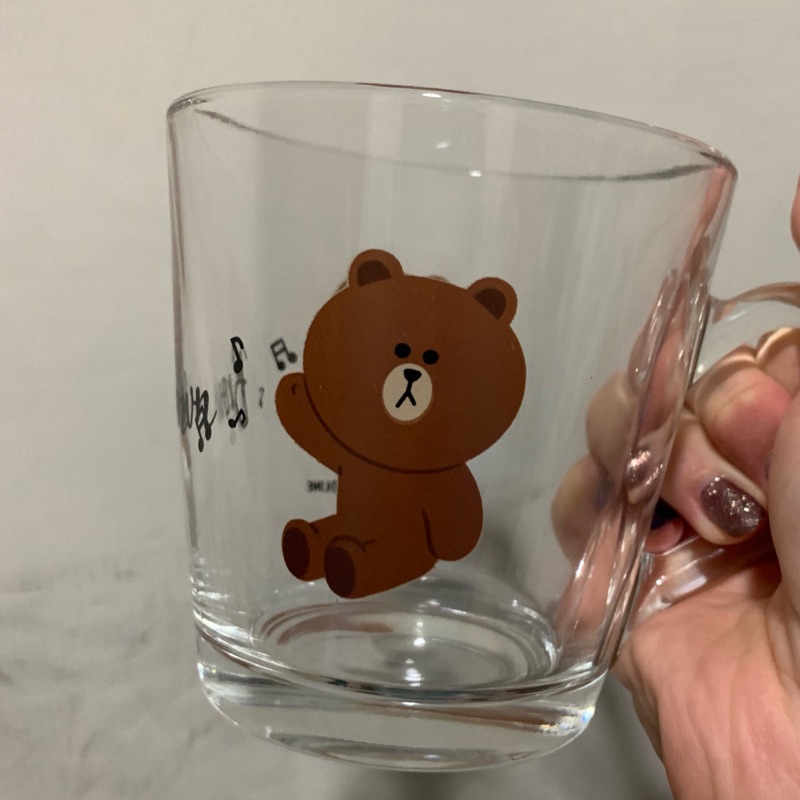 全新📌Line 熊大造型把手玻璃杯❤️ 絕版品/收藏品