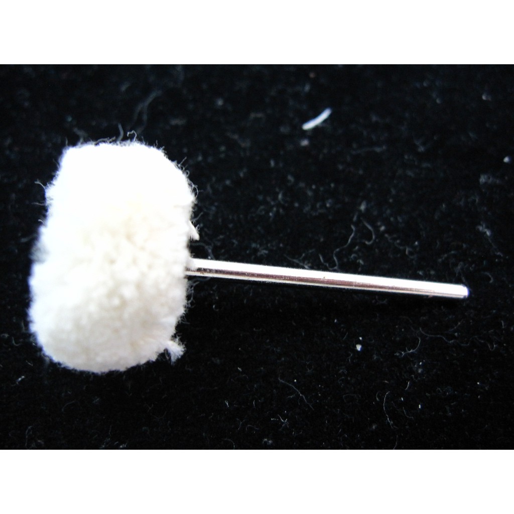 有柄棉輪 柄徑2.34MM 帶柄線輪22mm 細拋 線輪 一層厚 金工銀飾拋光