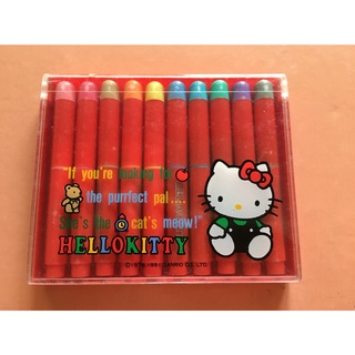 早期商品/凱蒂貓/Hello Kitty/三麗鷗/1991 色鉛筆文具(紅色)