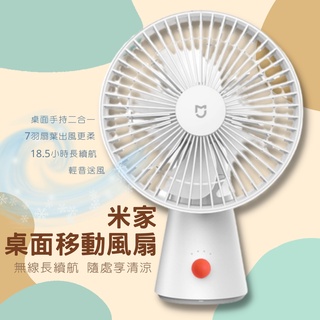 米家桌面移動風扇 迷你無線風扇 桌面移動風扇 電風扇 xiaomi 桌上型 手持風扇 桌面小風扇 現貨♛