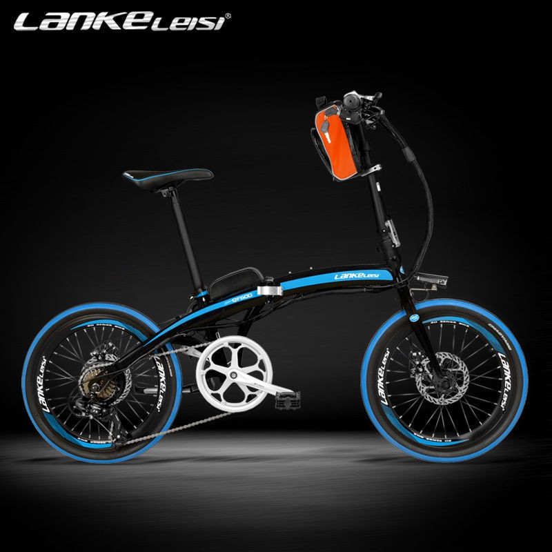 【助力自行車】藍克雷斯電動自行車20寸36/48v折疊鋰電動車成人代駕助力電瓶車