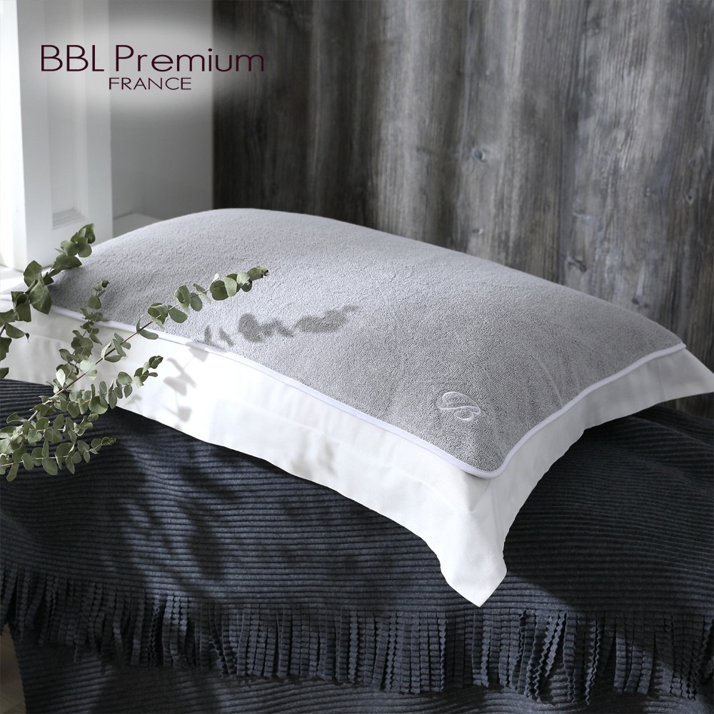 【BBL Premium】100%棉刺繡枕巾(2色)｜品牌旗艦店