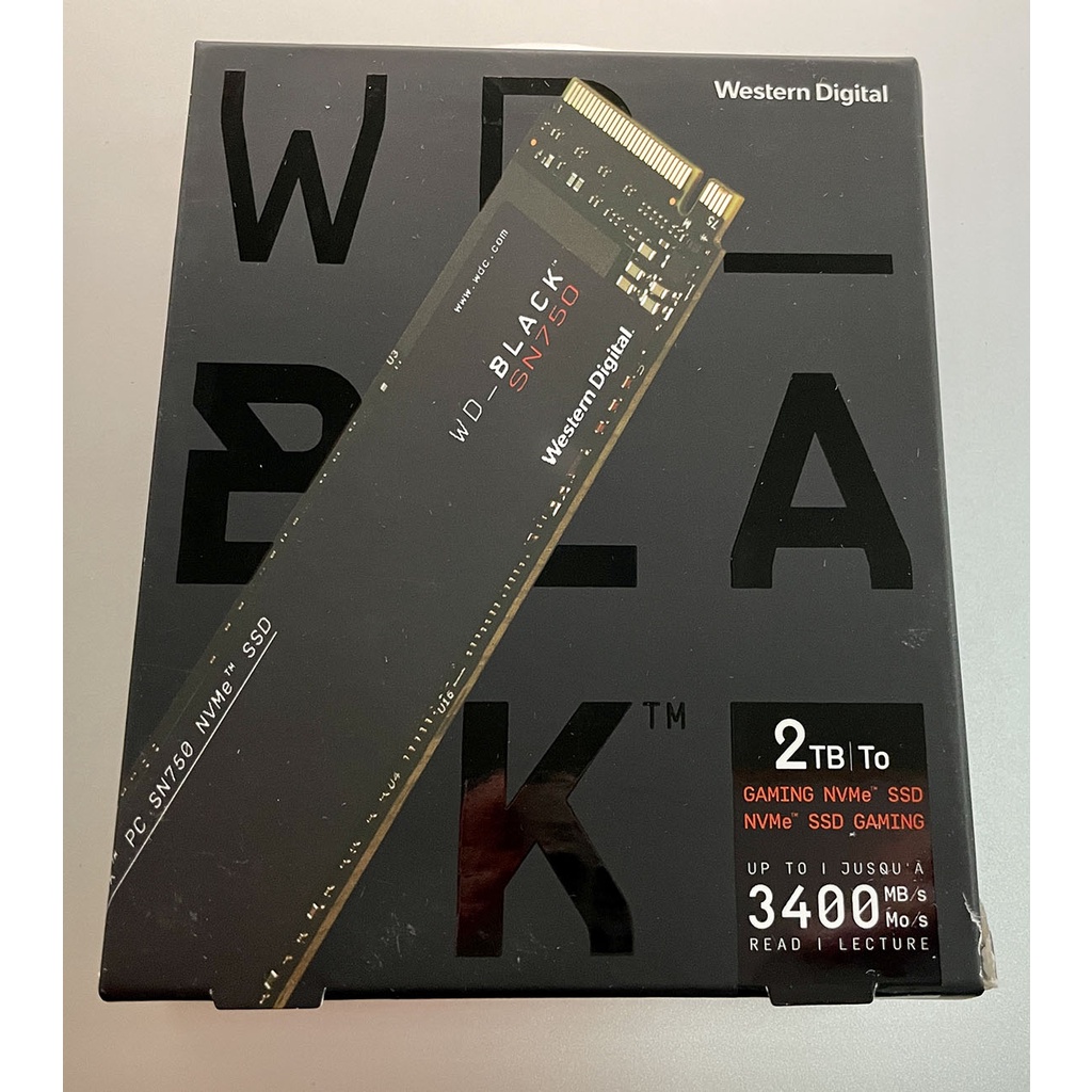 【全新未拆】WD黑標 SN750（非SE） 2TB 無散熱片 固態硬碟 M.2