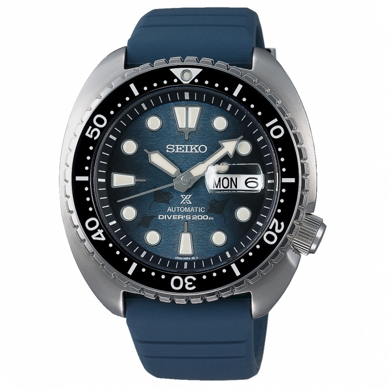 【SEIKO】PROSPEX 愛海洋魟魚款機械膠帶潛水錶 45mm 4R36-06Z0H SRPF77K1 SK022