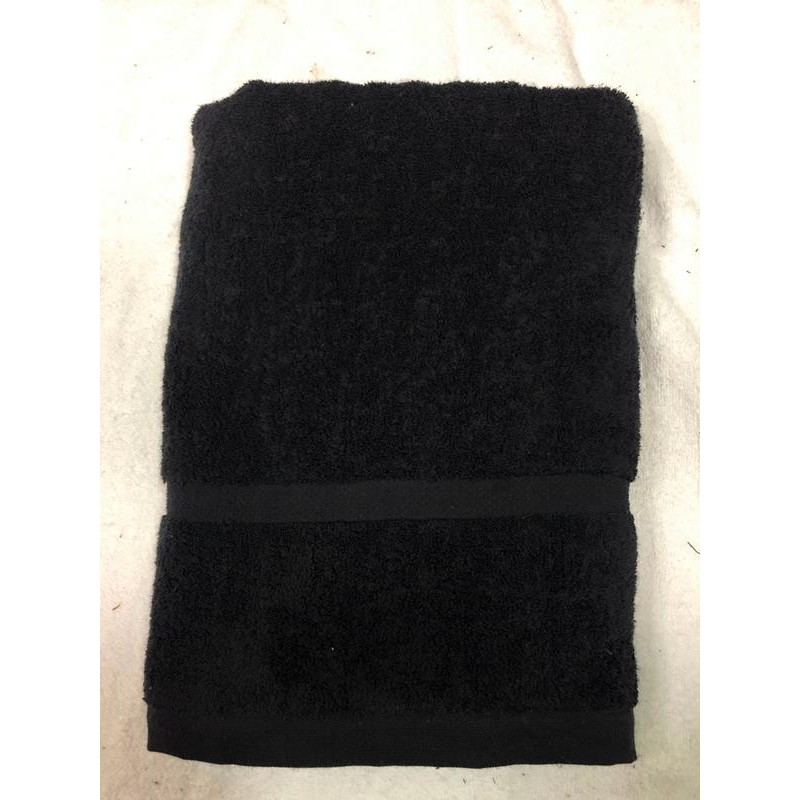 10 &amp;12&amp;16兩  黑色 素色浴巾 #民宿與飯店用厚度
