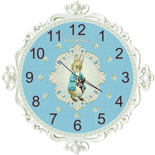 比得兔彼得兔古典掛鐘 陶瓷立體造型加大型圓形時鐘