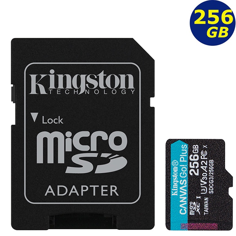 KINGSTON 256G 256GB microSDXC Canvas Go Plus 170MB U3 金士頓記憶卡