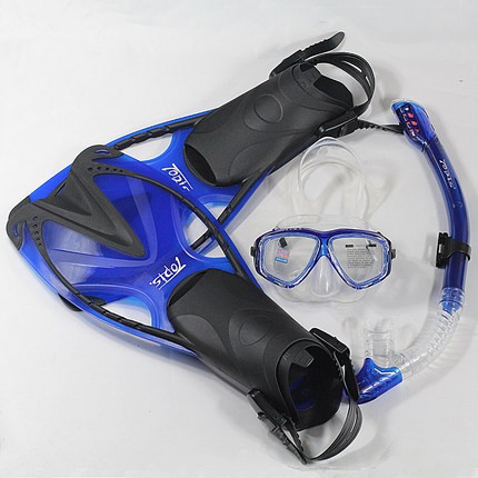 [Topis小舖] 浮潛 潛水合一 M2011潛水面鏡+S198干式呼吸管+F730A蛙鞋(附面鏡盒和收納袋)