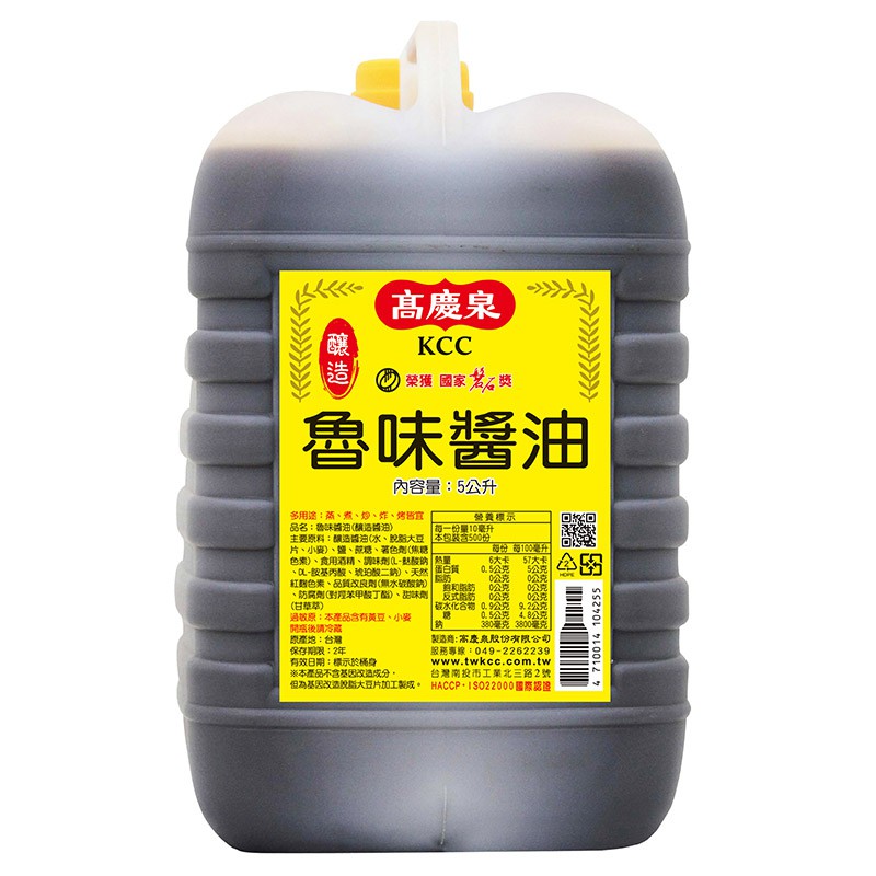 高慶泉 魯味醬油5L (公司直售)