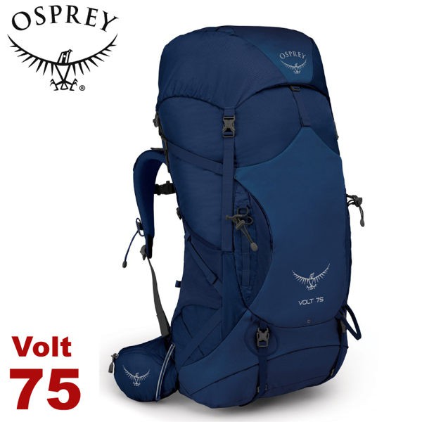 【OSPREY 美國 Volt 75 男款 登山背包《波特藍》75L】雙肩背包/後背包/登山/健行/旅行/悠遊山水