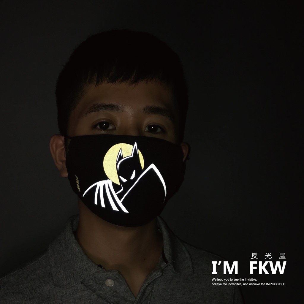 反光屋FKW 蝙蝠俠 反光口罩 保暖棉質口罩 黑暗騎士DC 防寒防塵高質感 保暖防塵 騎乘安全 棉質口罩 超特殊造型